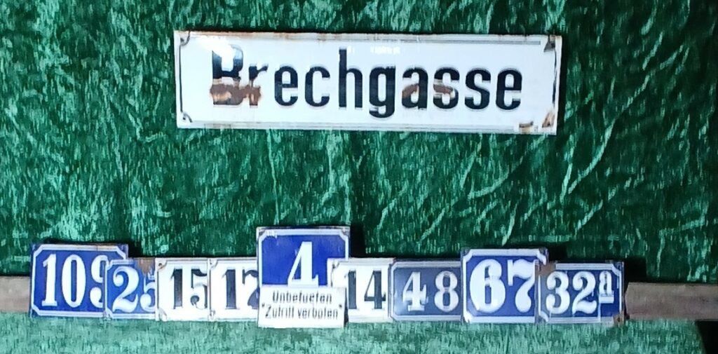 Straßenschild,Hausnummern